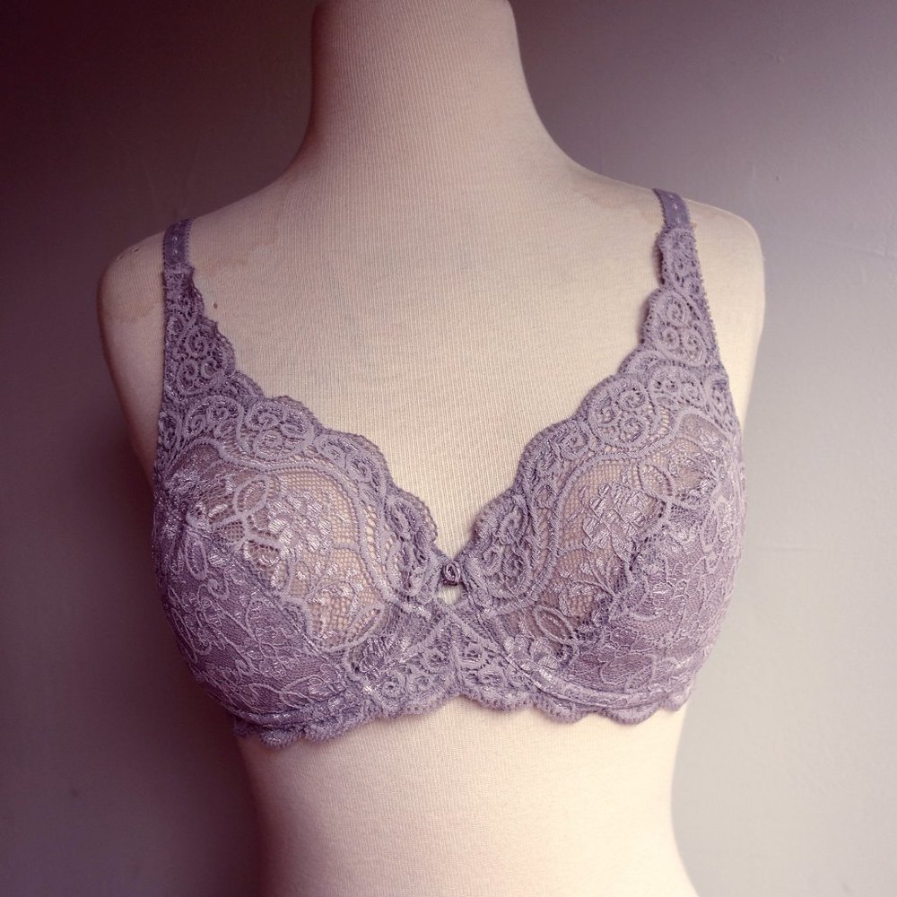 Triumph Amourette 300 Lace Lilac Grey Bra 34C